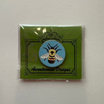 Blue Patchwork Bee Needleminder