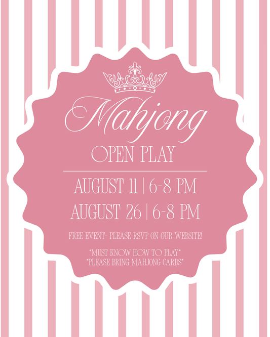 Mahjong Open Play August