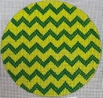 4" Round - Zigzag - Limes (Trunk Show)