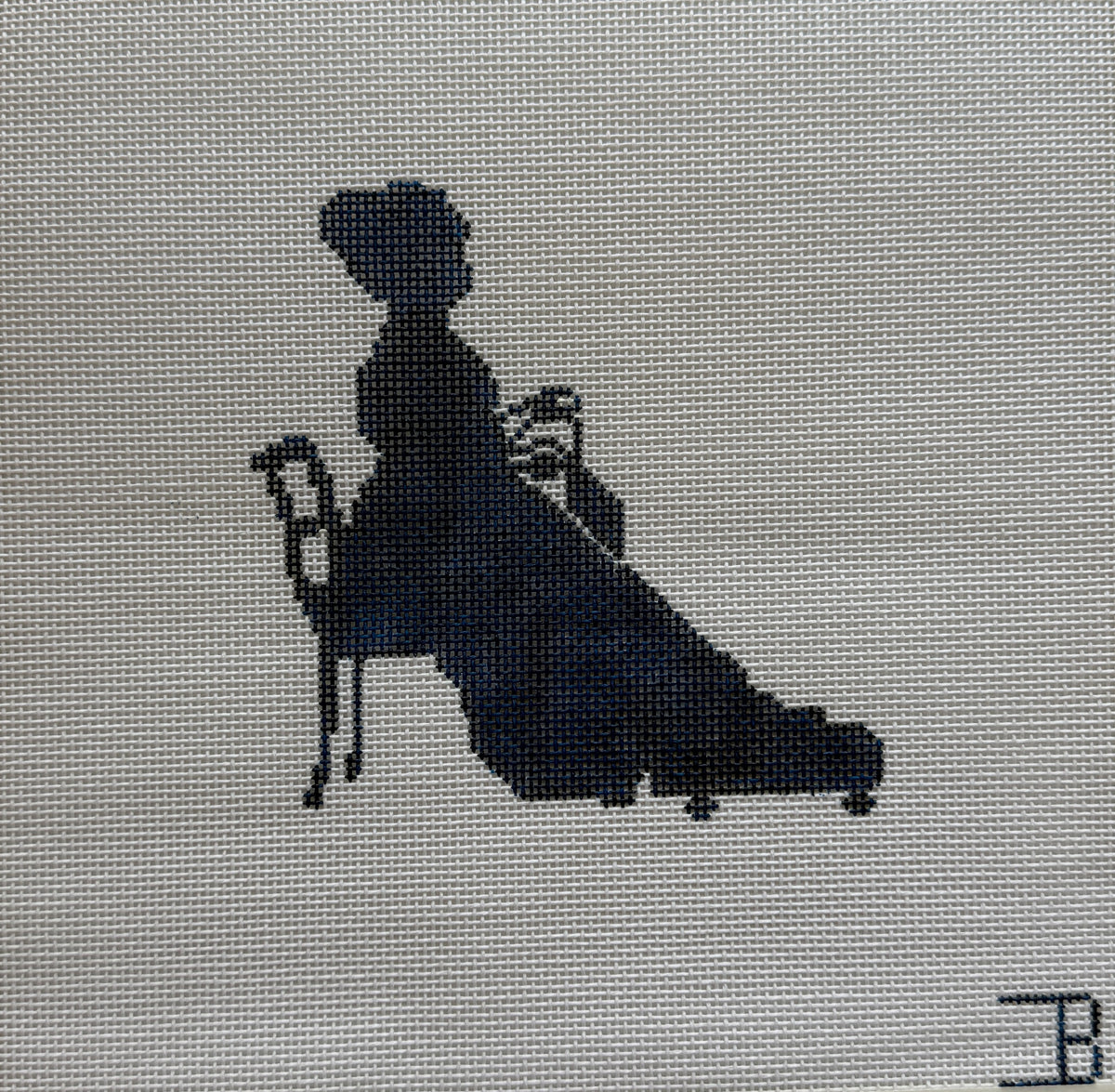 Picture Person Needlepointer Needlepointer Silhouette – Canvas Queen Needlepoint