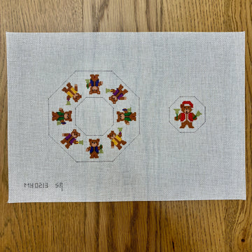 Jingle Bears Octagon Dangler Ornament (Trunk Show)