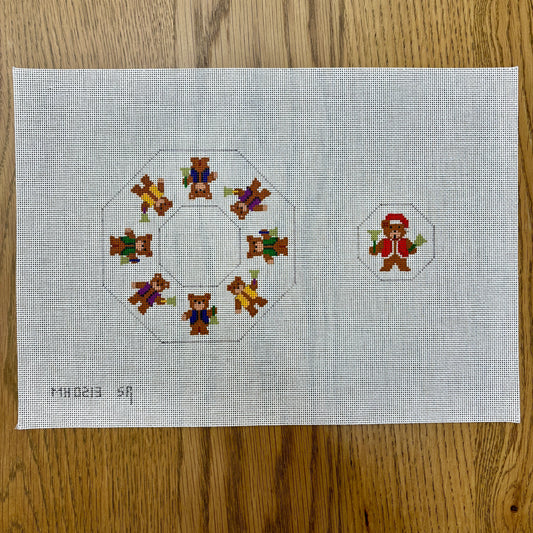 Jingle Bears Octagon Dangler Ornament (Trunk Show)