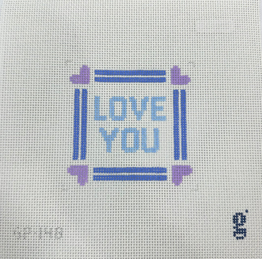 Love You Square Mini Sign