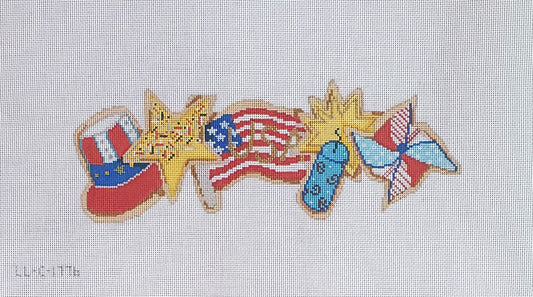 4th of July Cookies Row 18ct