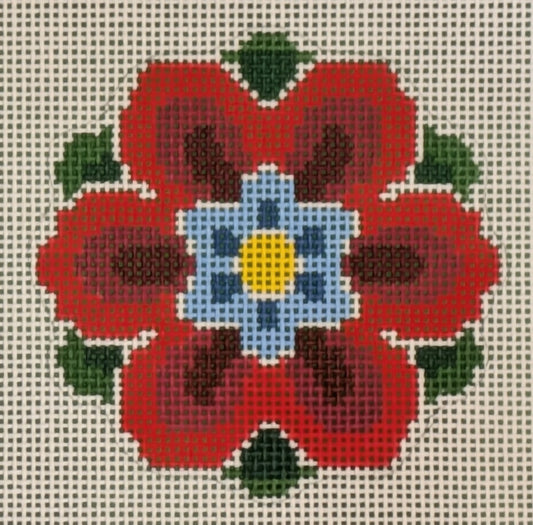 Geometric Flower Insert Red/Blue 13ct