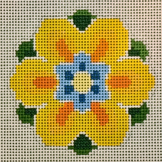 Geometric Flower Insert Yellow