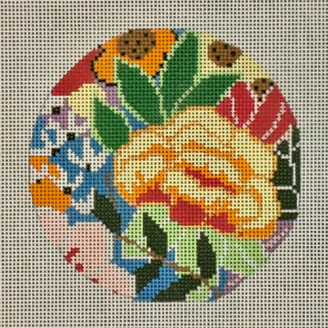 Rainbow Floral Round Insert