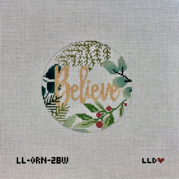 Believe Ornament White/Gold