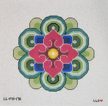 Pink Mandala Flower Pillow 13ct