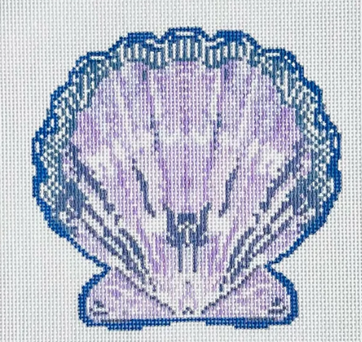 Purple Scallop Ornament Canvas