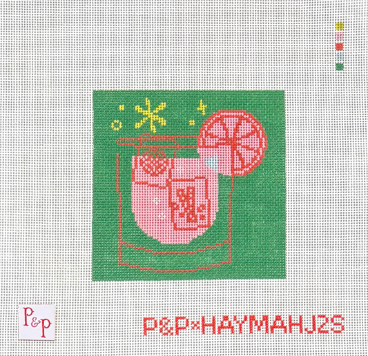 Green Mahjong Cocktail Coaster