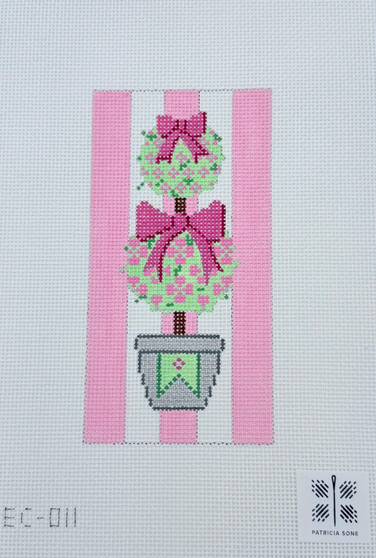 Pink Topiary Eyeglass Case