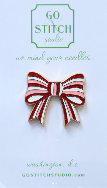 Peppermint Bow Needle Minder