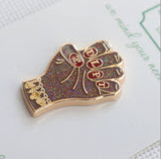 Brown Glitter Nails Needle Minder
