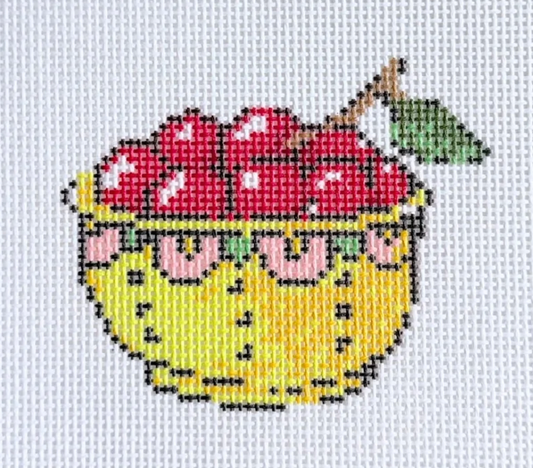 Bowl of Cherries Yellow Bowl