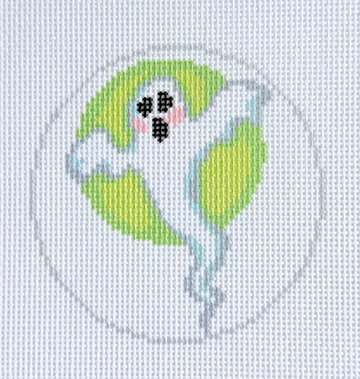 Halloween Ghost with Green Round