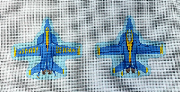 2 Sided Blue Angel – Canvas Queen Needlepoint