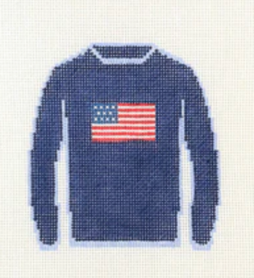 American Flag Sweater Navy
