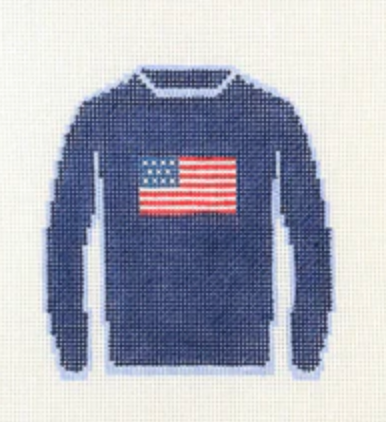 American Flag Sweater Navy