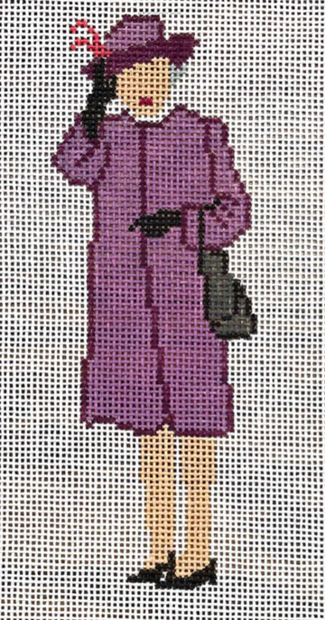 Queen Elizabeth Waves in Purple