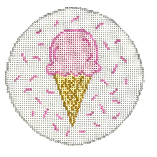 Pink Ice Cream Cone