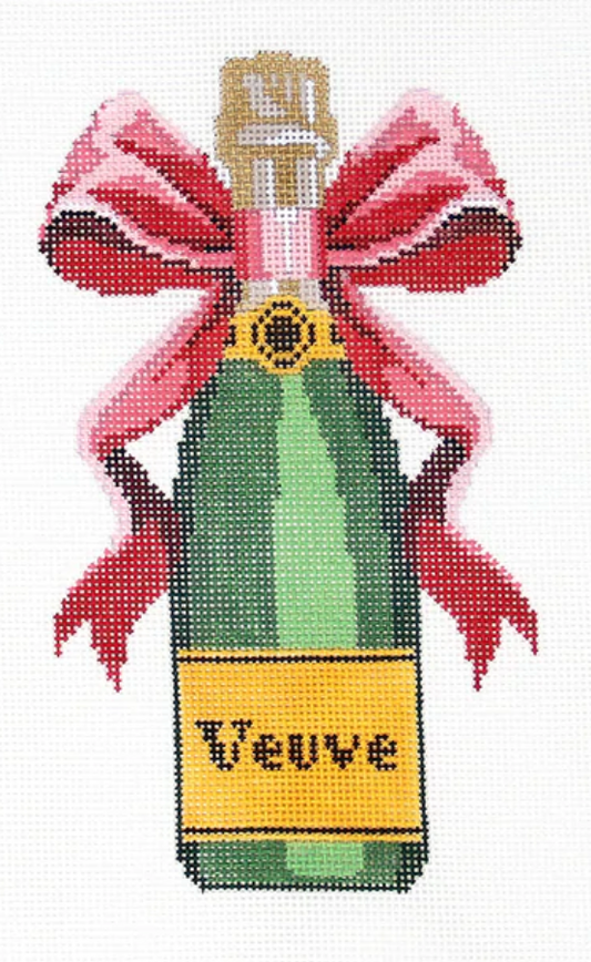 Red Bow Champagne Bottle