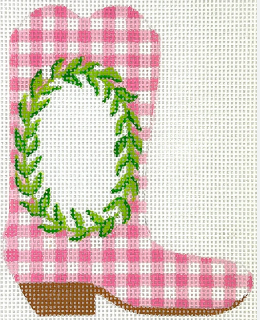 Pink Gingham Cowgirl Boot