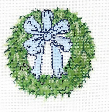 Wreath with Blue Bow