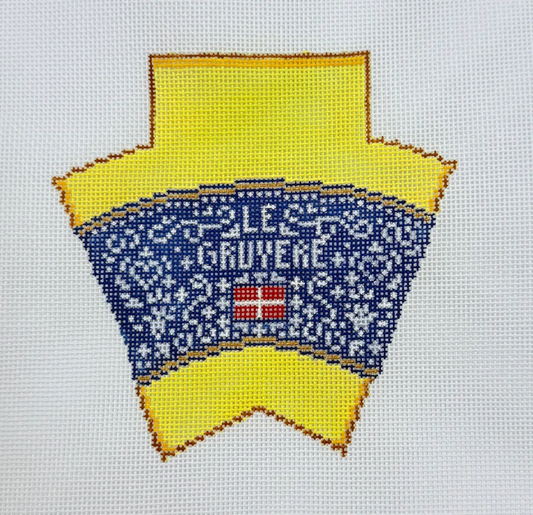 3D Wedge of Gruyere Cheese