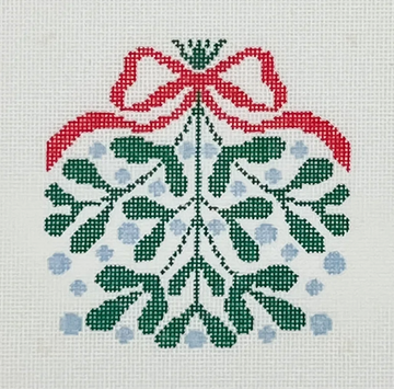 Red Bow Mistletoe Coaster