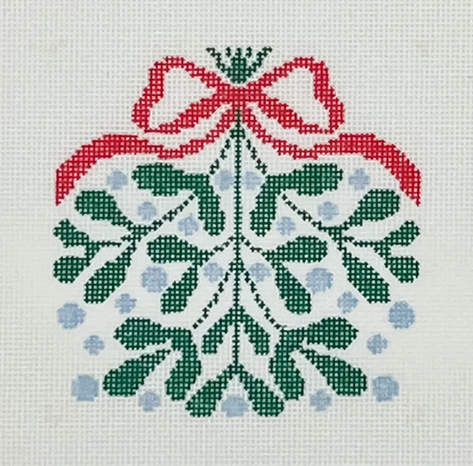 Red Bow Mistletoe Coaster