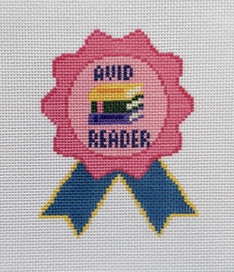 Avid Reader Ribbon – Canvas Queen Needlepoint