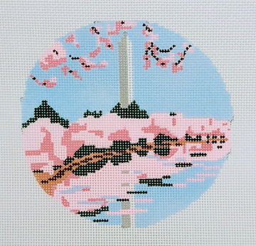 Washington Monument with Cherry Blossoms
