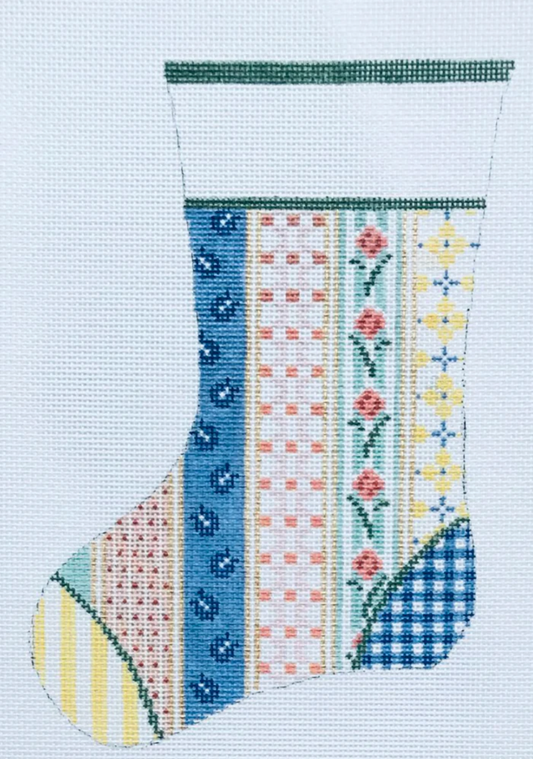 Vintage Quilt Mini Stocking