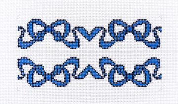 Double Ribbon Bow Blue