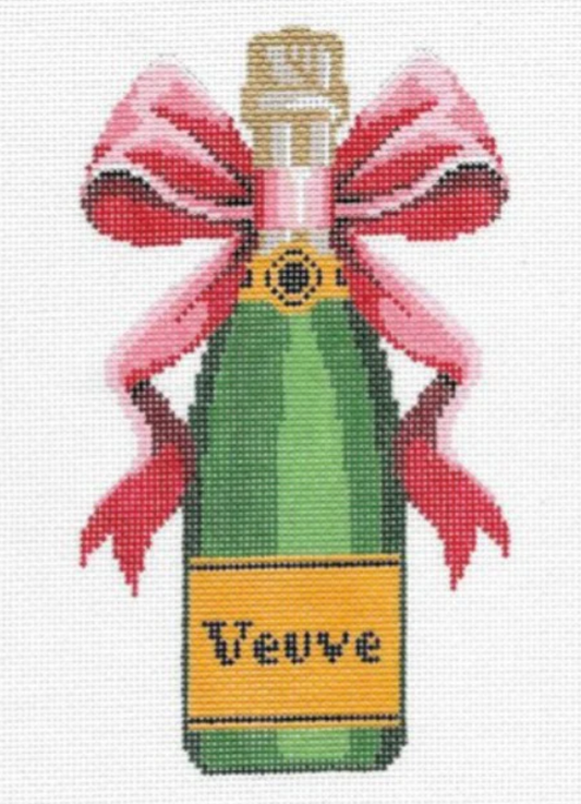 Champagne Bottle Red Bow