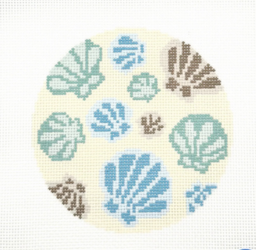 Seashell Neutrals Round Coaster