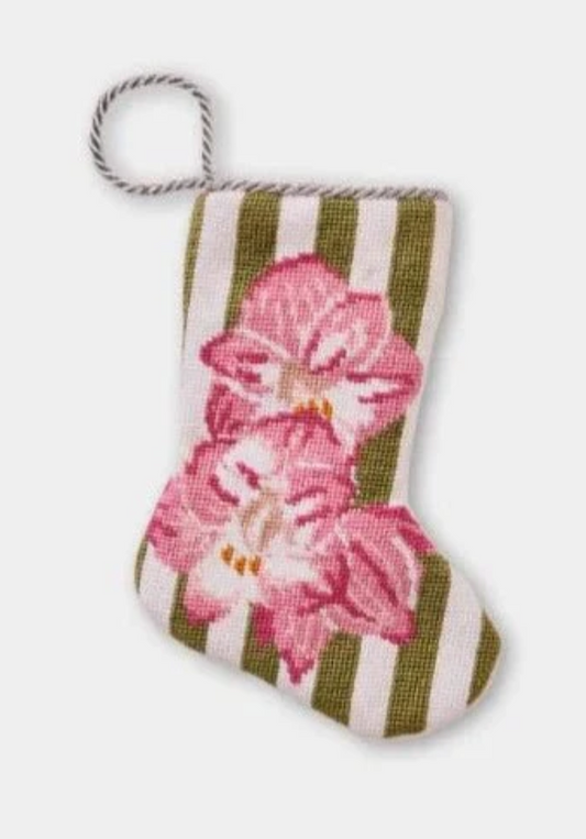 Finished Bauble Stocking: Adoring Amaryllis