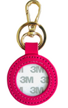 Round Leather Key Fob