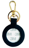 Round Leather Key Fob