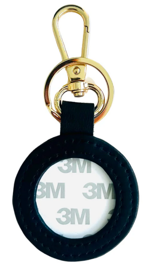 Round Leather Key Fob