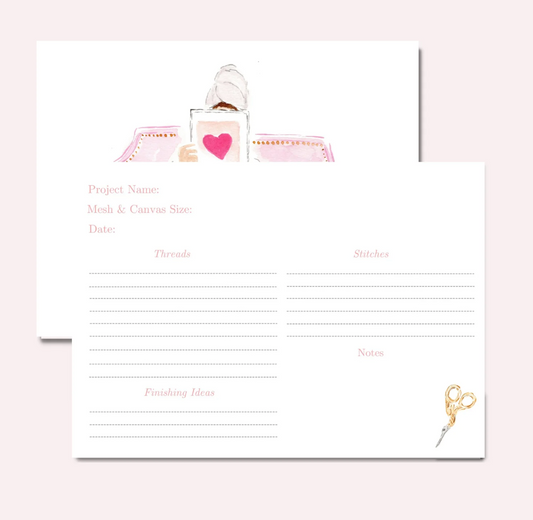 Needlepoint Project Cards: Thread & Stitch Organization Planner