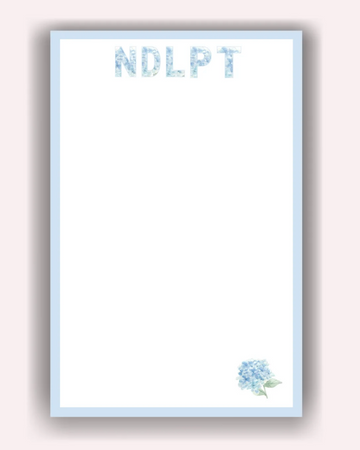 Notepad: Watercolor Hydrangea Needlepoint Notepad