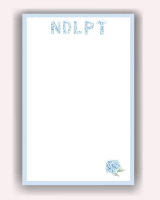 Notepad: Watercolor Hydrangea Needlepoint Notepad