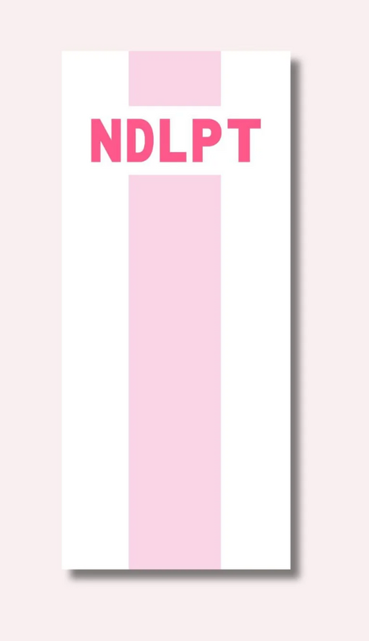 Notepad: Pink Striped Needlepoint Skinny Notepads