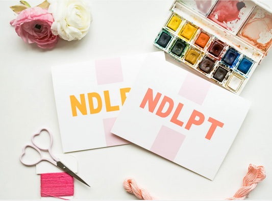 Folded Greeting Card: NDLPT in Pink