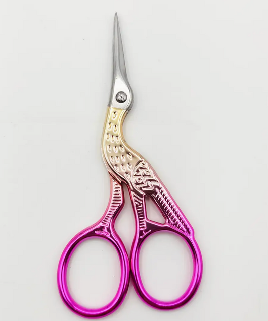 Stork Sharp Scissors (Gold Pink)