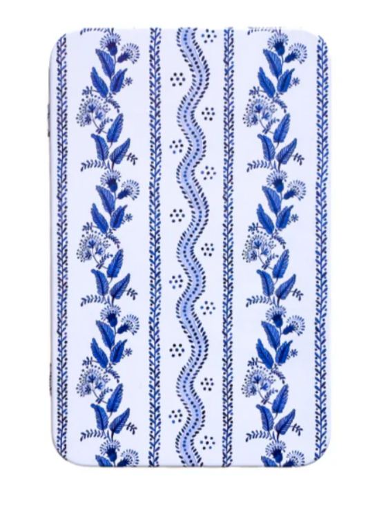 Printed Tin Box: Blue Emma Stripe