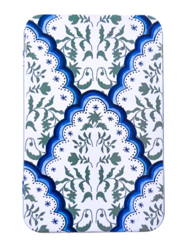 Printed Tin Box: Blue Scallop
