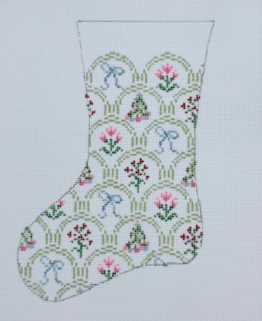 Holiday Scallop Mini Stocking